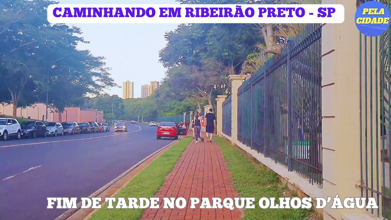 Caminhando por Ribeirão  Preto - SP - No Parque Olhos D'Água - no final da tarde - 27/4/25【4K】