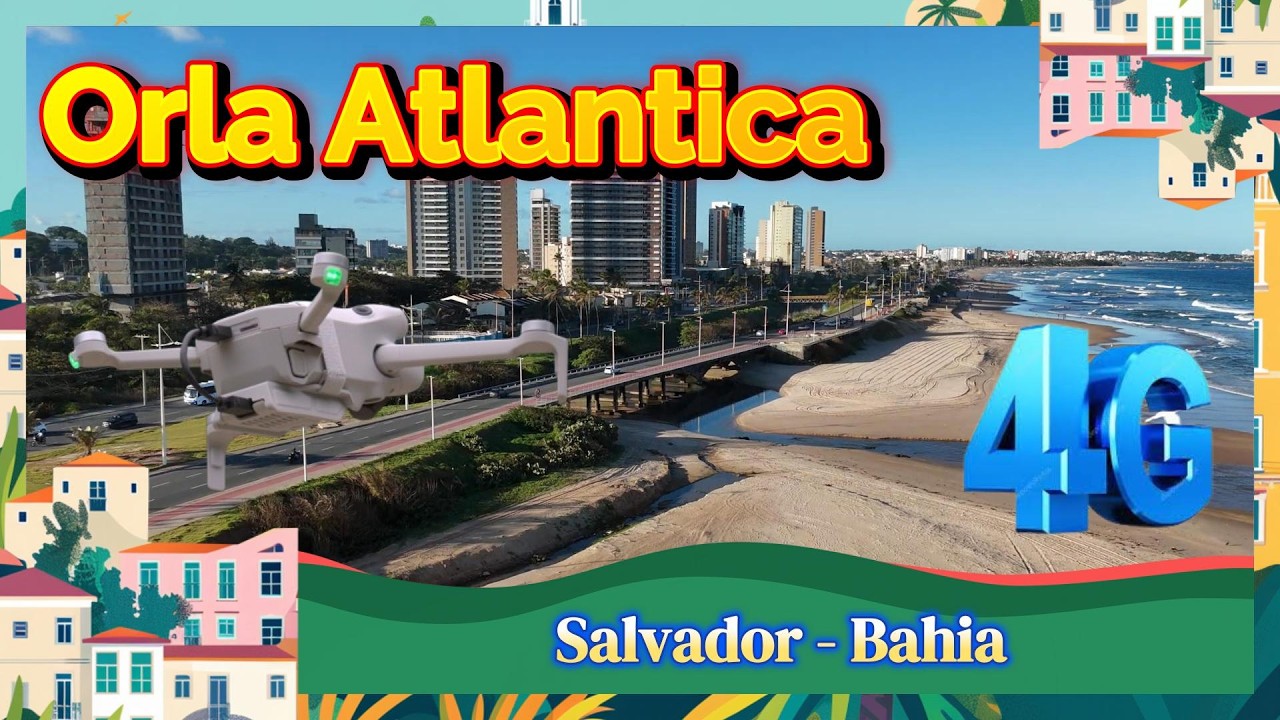 Um BELO passeio pela ORLA ATLANTICA da capital BAIANA Salvador: Da praia da BOCA DO RIO a PIATÃ.