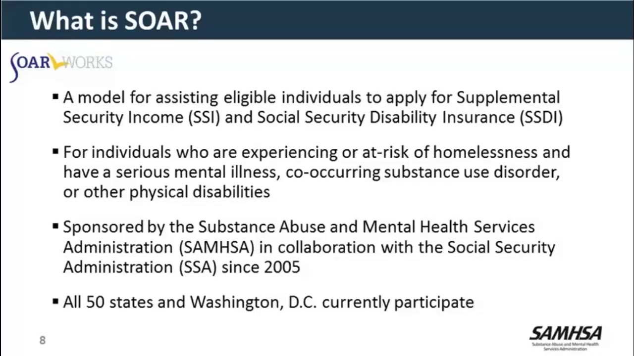 SOAR Webinar: SOAR A Reentry Tool for Individuals Involved in the Criminal Justice System