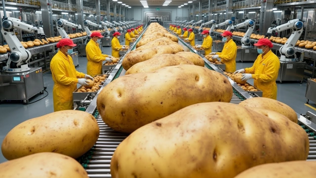 Inside a Modern Potato Chips Factory &mdash; How Crispy Chips Are Made Step by Step Full Process