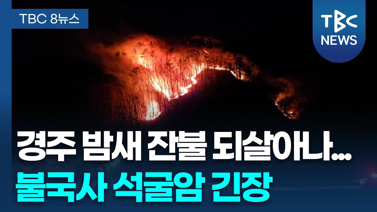 [전화연결] 밤새 잔불 되살아나... 불국사 석굴암 긴장ㅣTBC뉴스