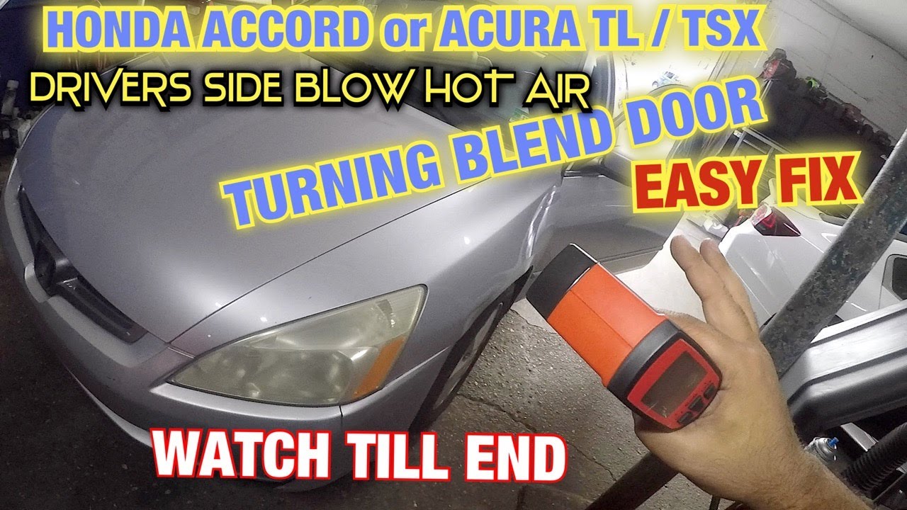 How accord Acura TL or TSX 2003 to 2011 AC blows hot on one side blend door motor DUAl AC control