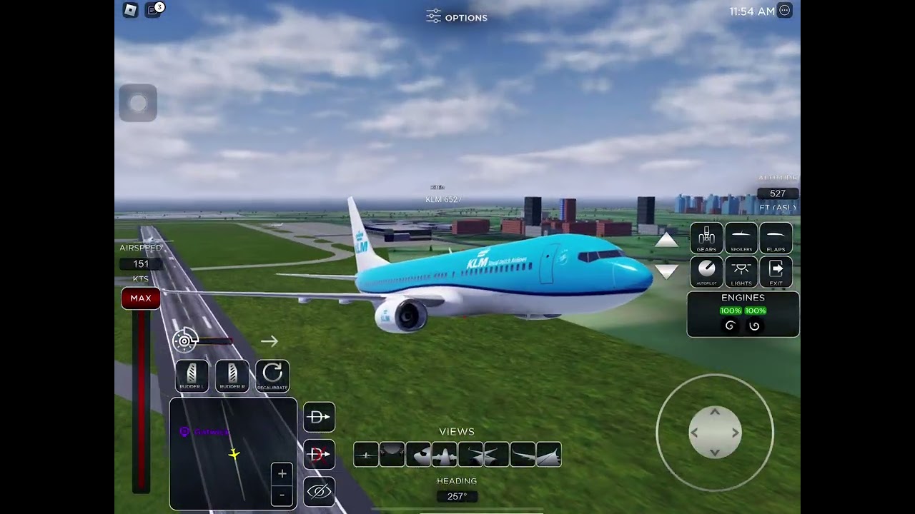 KLM 6527 flight from gatwick to Southampton project flight