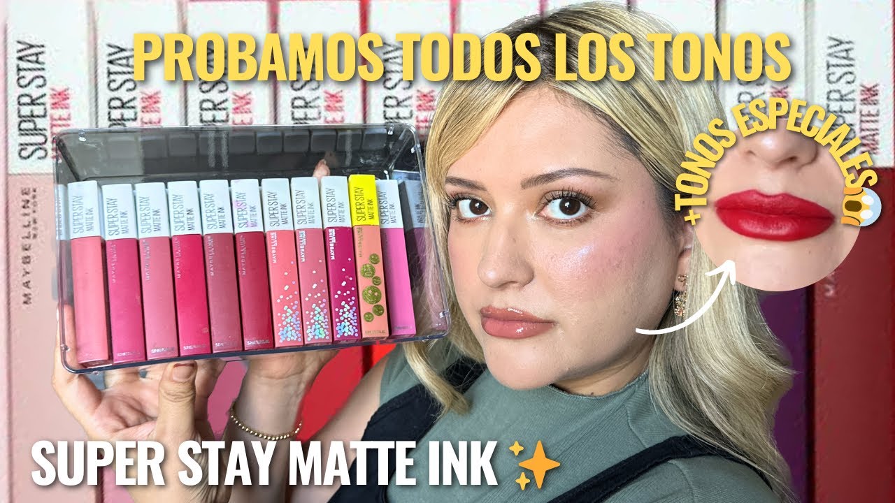 Mi colección de LABIALES Super Stay Matte Ink 🥹 ¿COMO SE MIRAN PUESTOS? Lip Swatches | Soria Beauty