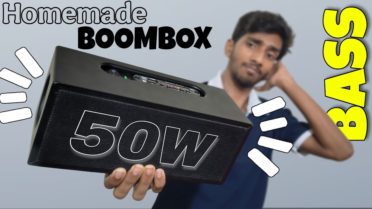 How To Make Boombox | 50W Output Deep Bass | Gold-AP55