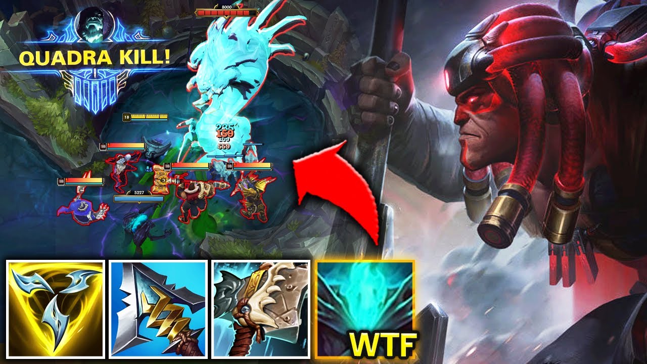 My Whole Team wanted to Lose... so I 1v9 carry with Split Push Yorick (1V4 BARON SOLO)