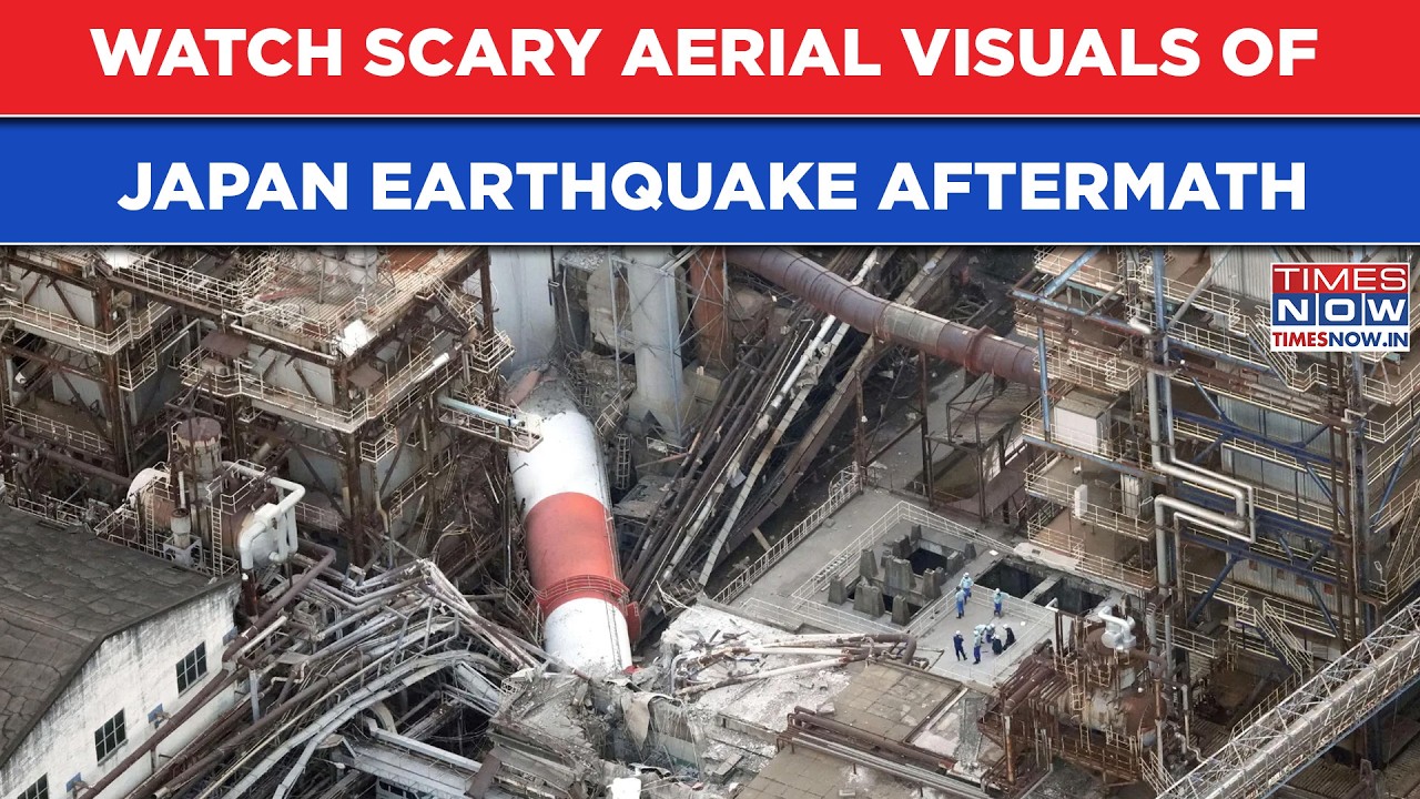 Japan Shaken By Earthquake: Watch Scary Aerial Visuals Of Aftermath | Towns, Buildings Damaged