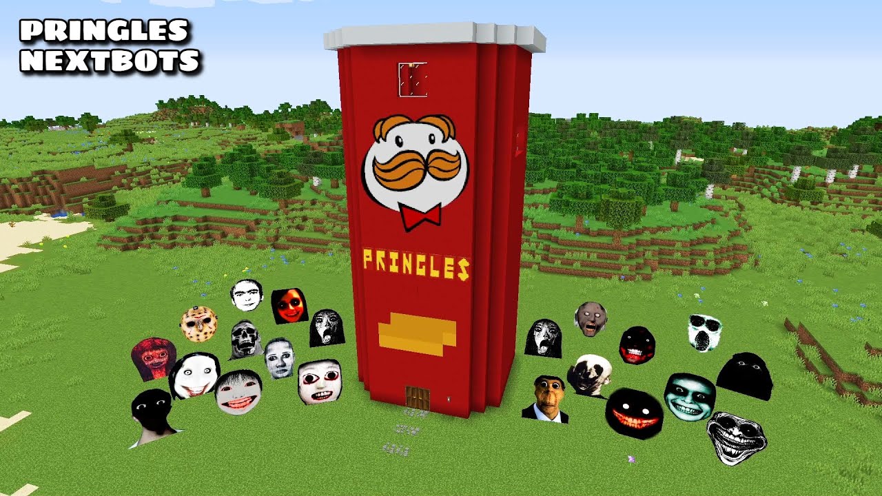 SURVIVAL PRINGLES HOUSE WITH 100 NEXTBOTS in Minecraft - Gameplay - Coffin Meme