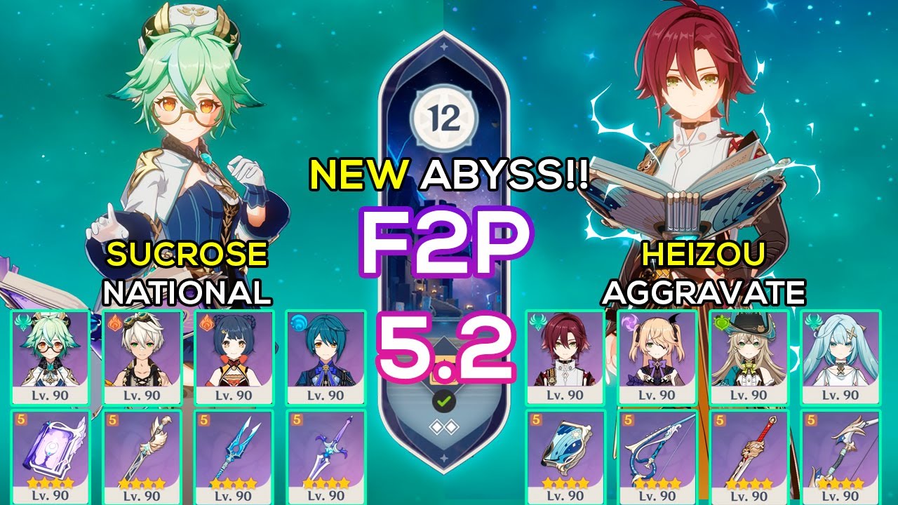 [NEW] Sucrose National & Heizou Aggravate | Spiral Abyss 5.2 | Genshin Impact