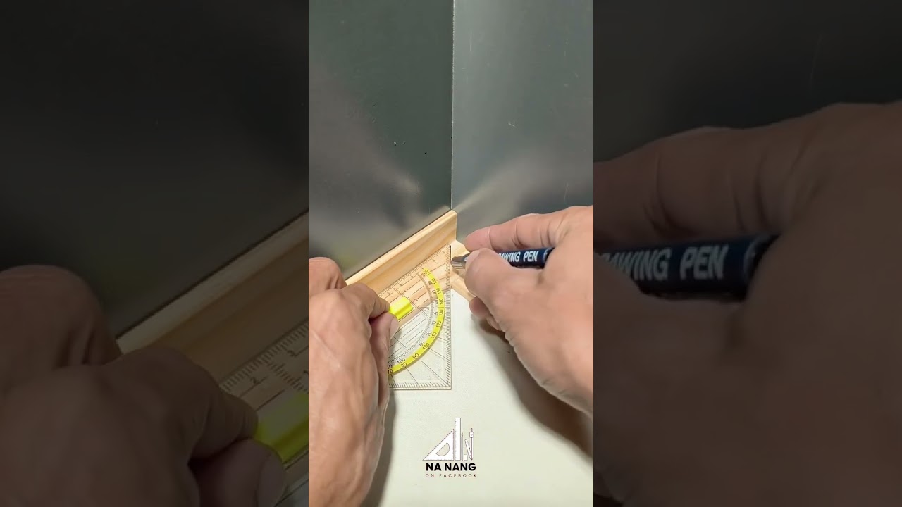 how to measure the position of wooden corner #carpentry #wood #works #tips #diy #woodworking #ideas.