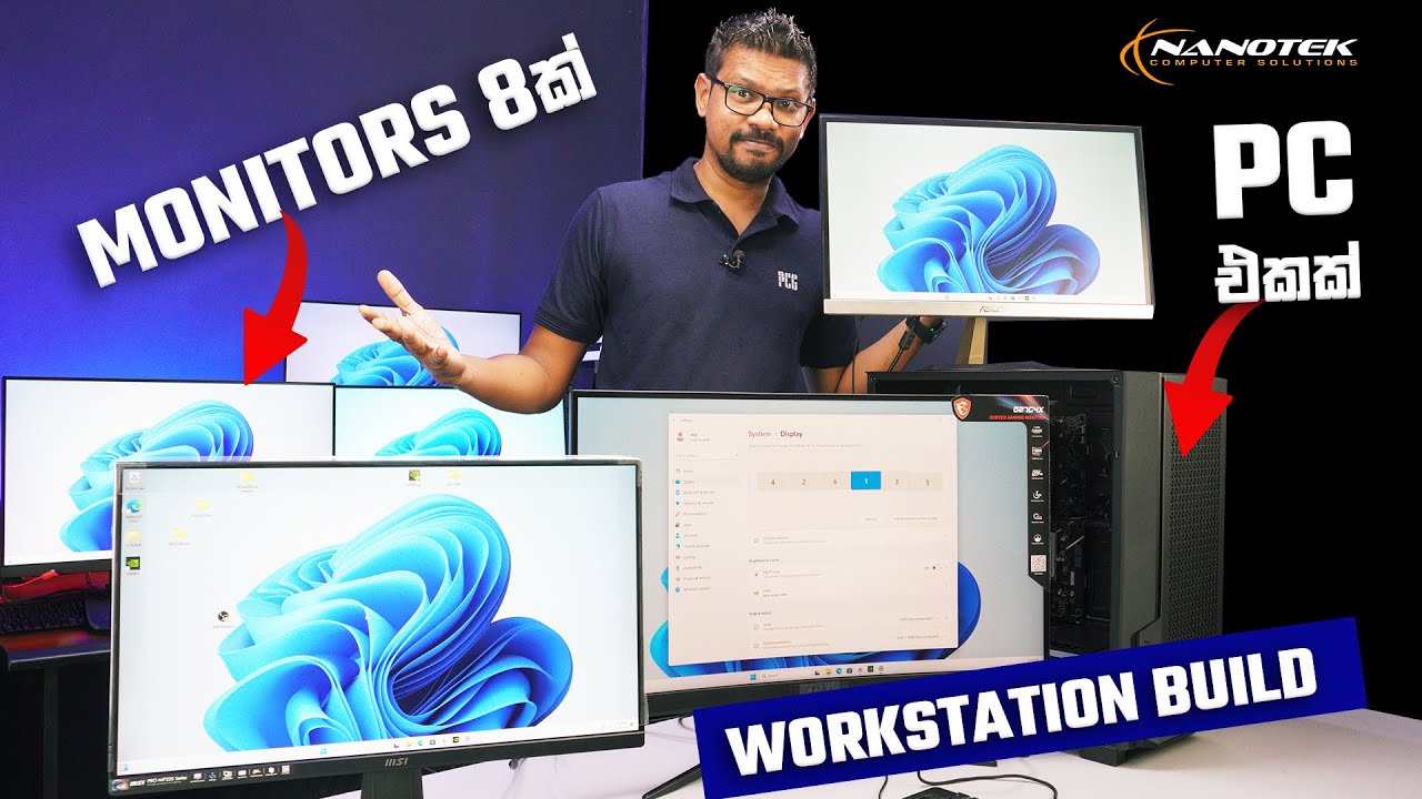 8 Monitor Setup Build - Pro Workstation - Nanotek