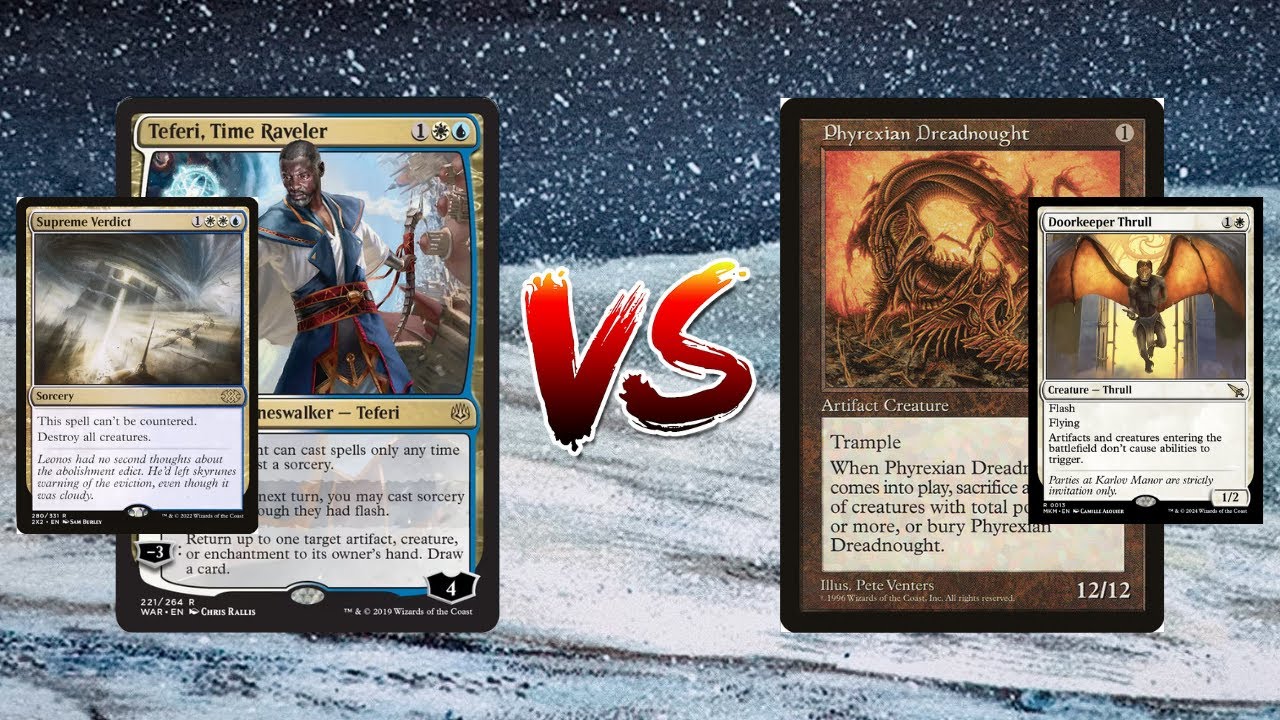 MTG Legacy Stoneblade Vs Stiflenaught (Teferi + Supreme Verdict)