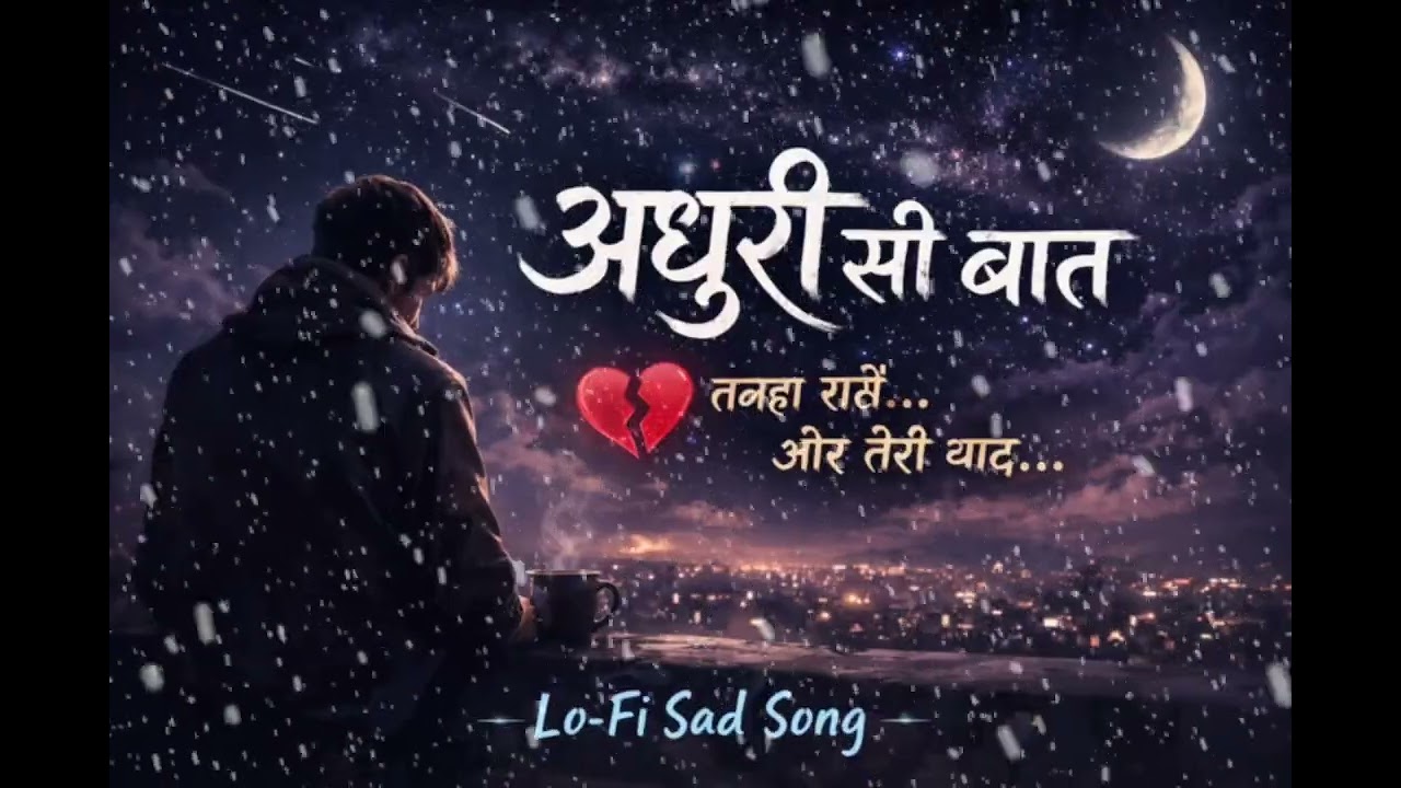अधूरी सी बात 💔 | Sad Love LoFi Song | Midnight Alone Vibes 🌙