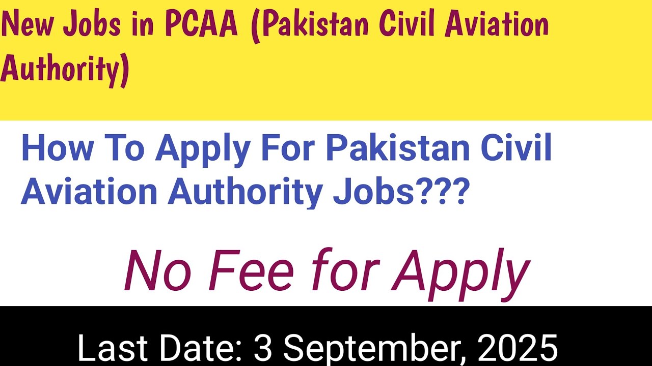 How to apply for Pakistan Civil Aviation Authority Jobs???