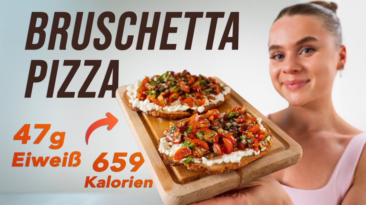 47g Eiweiß: Bruschetta PIZZA🍕 (ohne Proteinpulver)