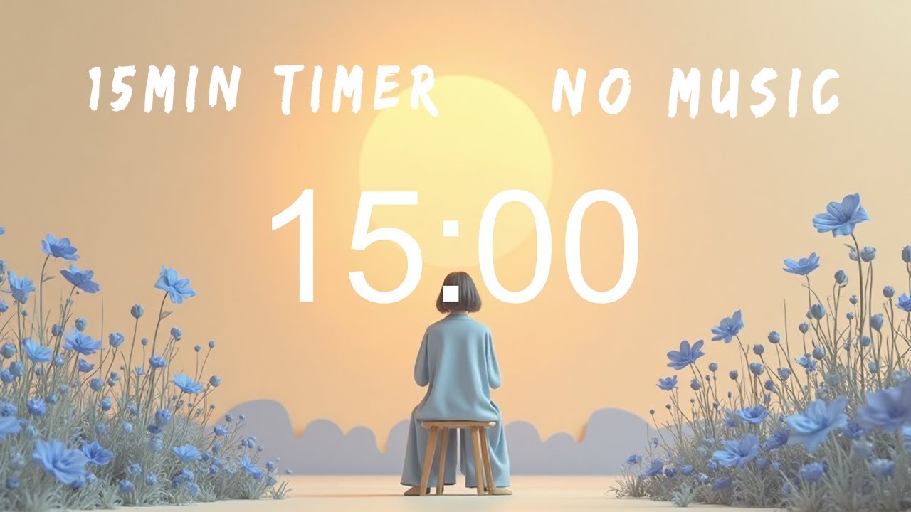 15 Minute Timer | Minimal Aesthetic | Study, Focus, Meditation, Yoga