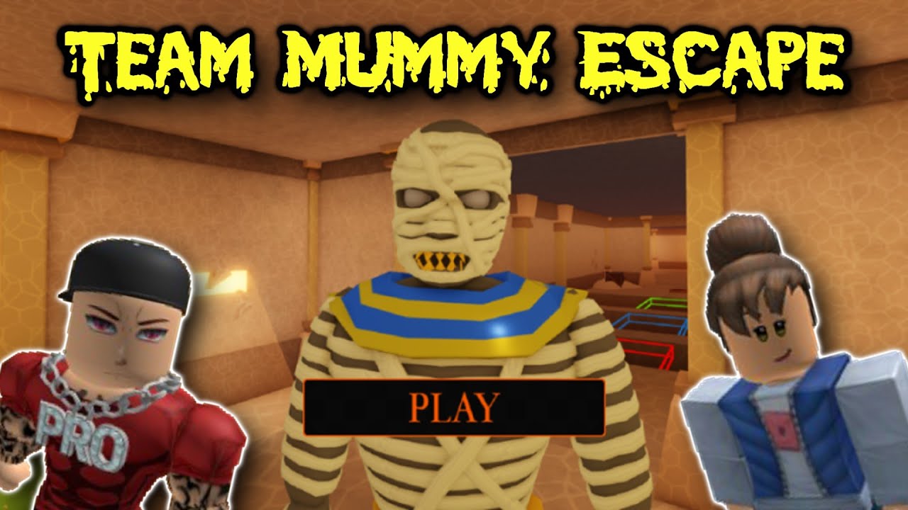 TEAM MUMMY ESCAPE TEAMWORK OBBY ! Full Walkthrough