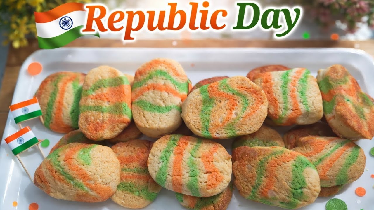 Republic Day Special Tricolour Sweet Cookies Recipe 🇮🇳🍪 | #easy #tasty #best #sweet @zaikanasreen 