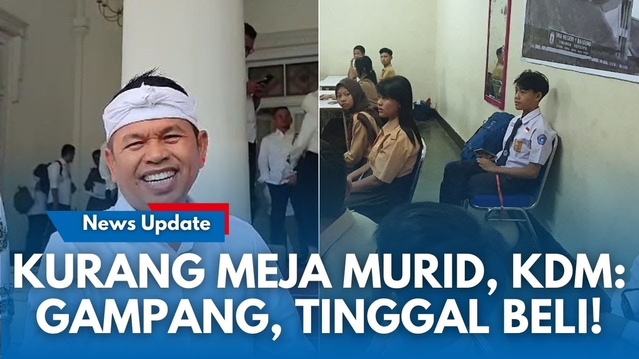 REAKSI Kang Dedi SMAN 1 Bandung Kurang Meja Murid Imbas Rombel Nambah:Gampang, Kerja Sama Saya itu..