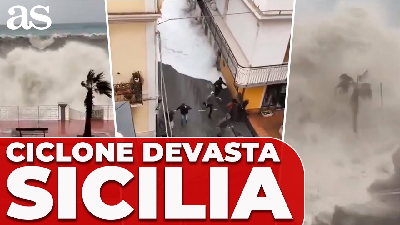CICLONE HARRY DEVASTA SICILIA: onde di 9 metri e INONDAZIONI a Scaletta Zanclea