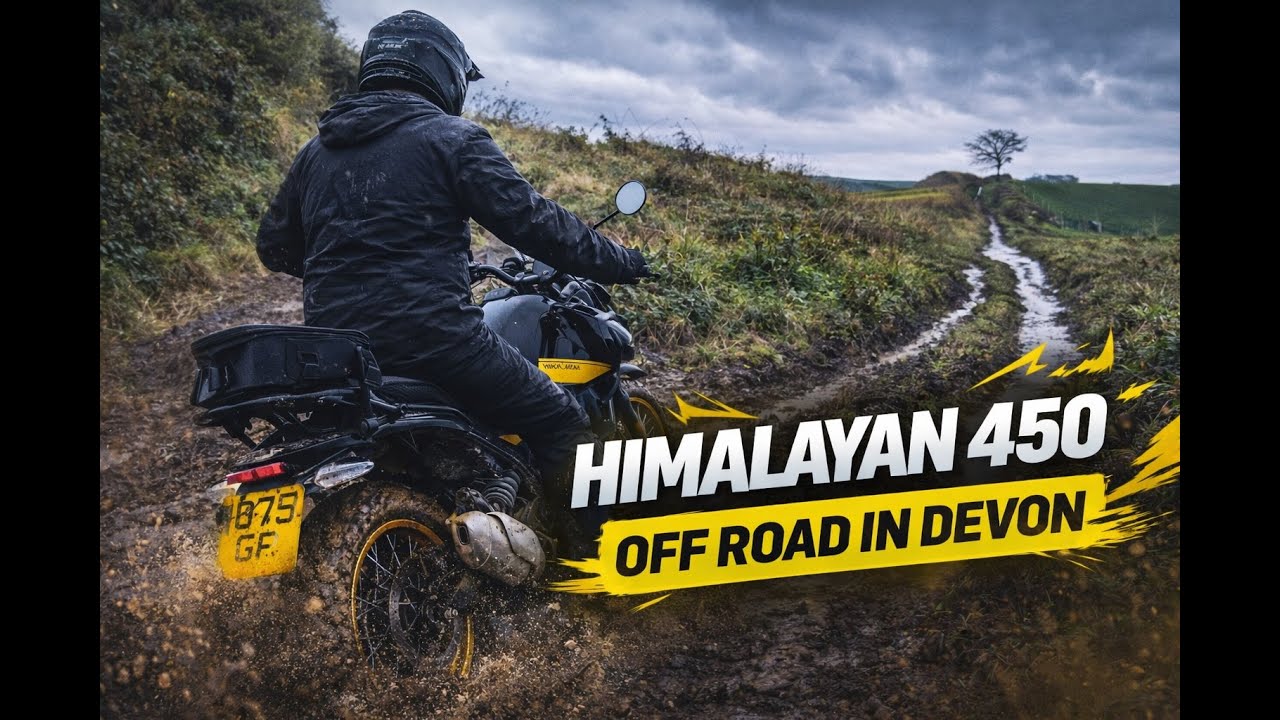 Внедорожный мотоцикл Himalayan 450 в Девоне - маршруты с Лиззи, королевой породы Himmy.