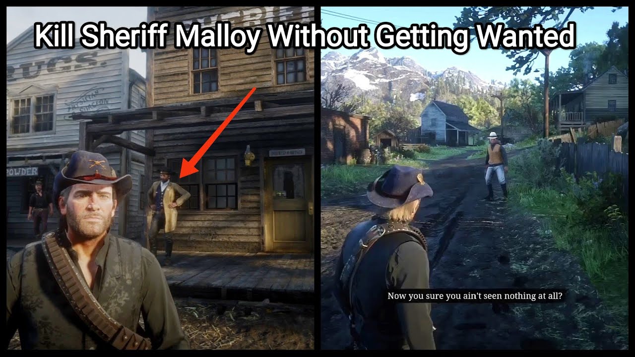 The Easiest Way to Kill Sheriff Malloy Without Getting Wanted in RDR2 (Easy) - Red Dead Redemption 2
