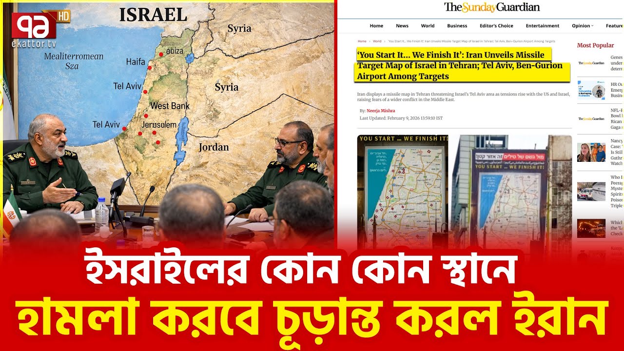 ইরানের টার্গেট ম্যাপ দেখে ইসরাইলে আতঙ্ক | Iran | Ekattor TV