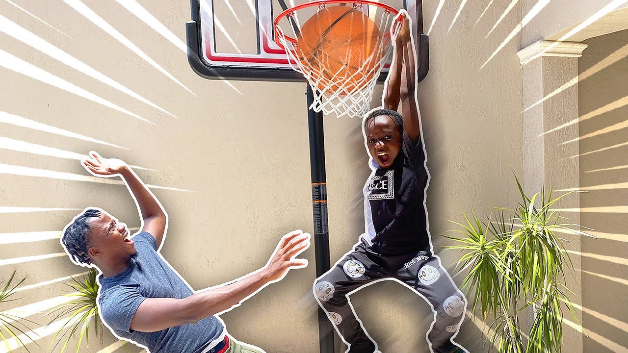 1v1 vs My DAD in Basketball He Gets DUNKED ON