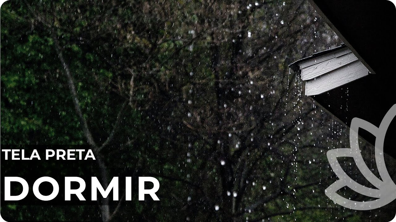🎧 TELA PRETA - CHUVA no TETO do carro para DORMIR