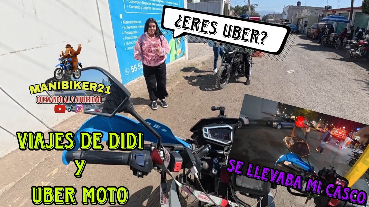 ¿ERES UBER? 😭 Duda de mí y pasa de todo | Viajes en Didi y Uber Moto🏍️