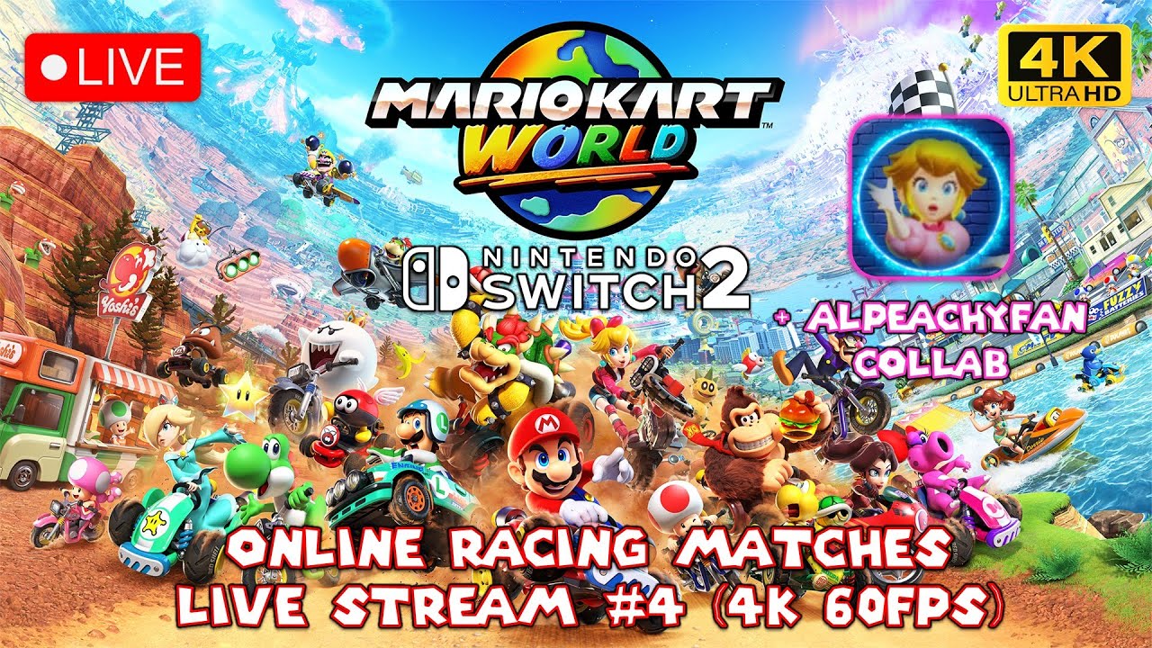 Mario Kart World (Nintendo Switch 2) Online Racing Matches Live Stream #4 + ft. 