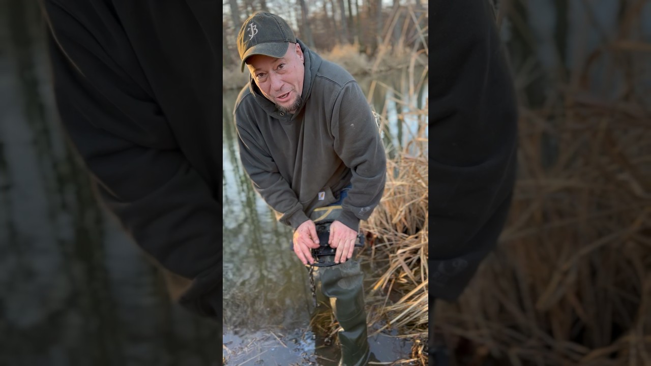 How to trap a beaver castor mound