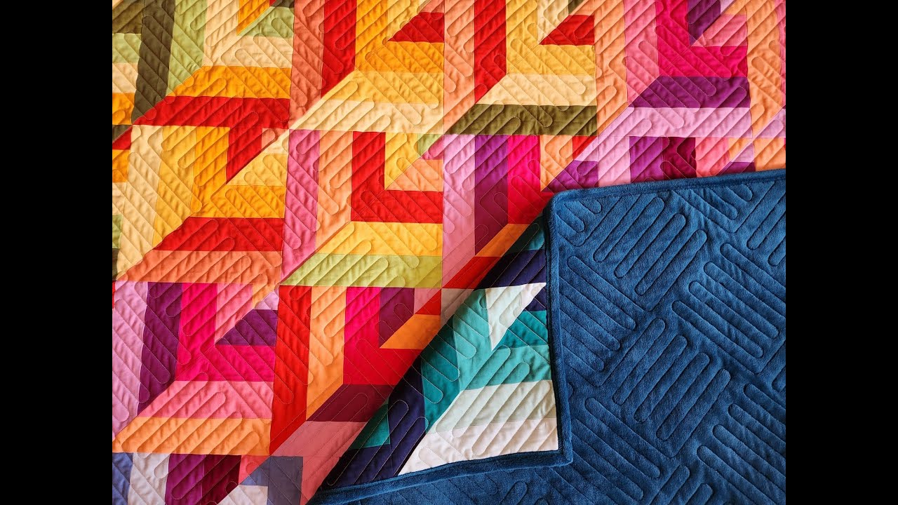 Quilting with dark Cuddle (aka Minky) Backing Fabric - experiments!