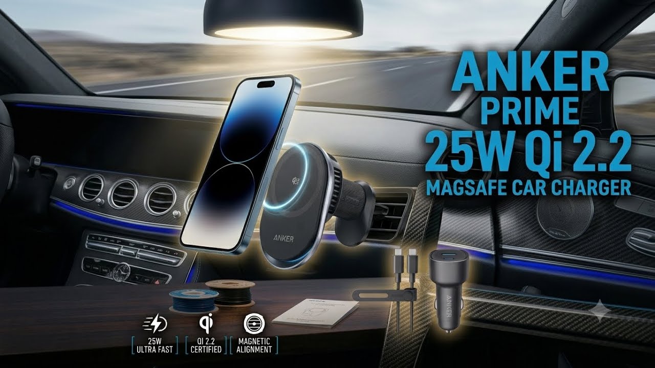 Лучшее автомобильное зарядное устройство MagSafe Qi 2.2 на 25 Вт! 🏎️⚡ Обзор беспроводной автомоби...