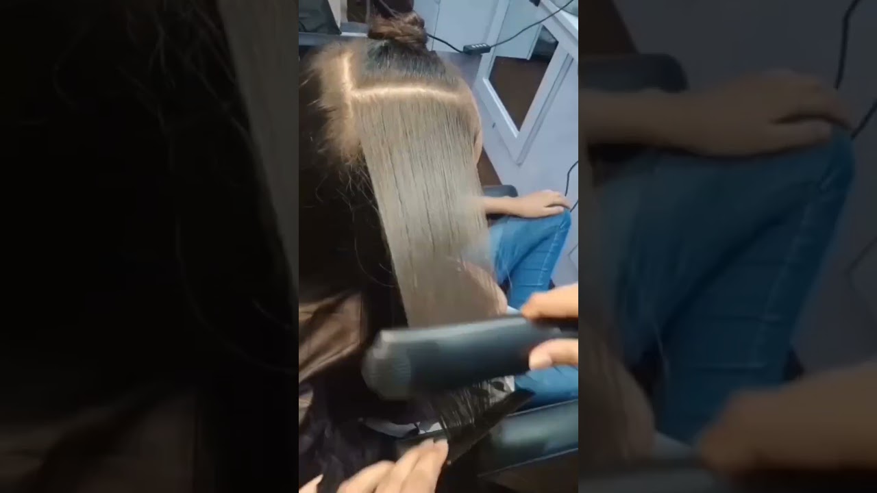 Difference between keratin and rebonding#haircutting #skincare #makeup #bridal #keratin #feet whiten