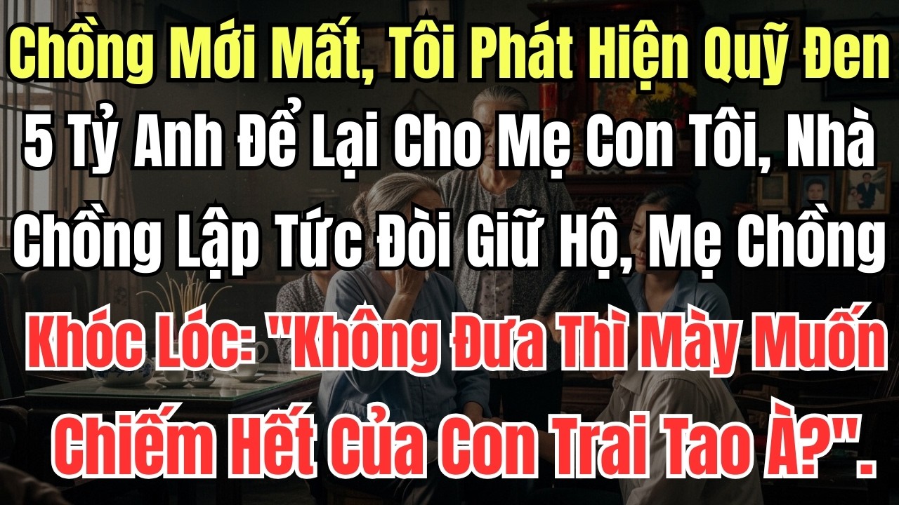 Chồng Mới Mất, Tôi Phát Hiện Quỹ Đen 5 Tỷ Anh Để Lại Cho Mẹ Con Tôi, Nhà Chồng Lập Tức Đòi Giữ Hộ, M