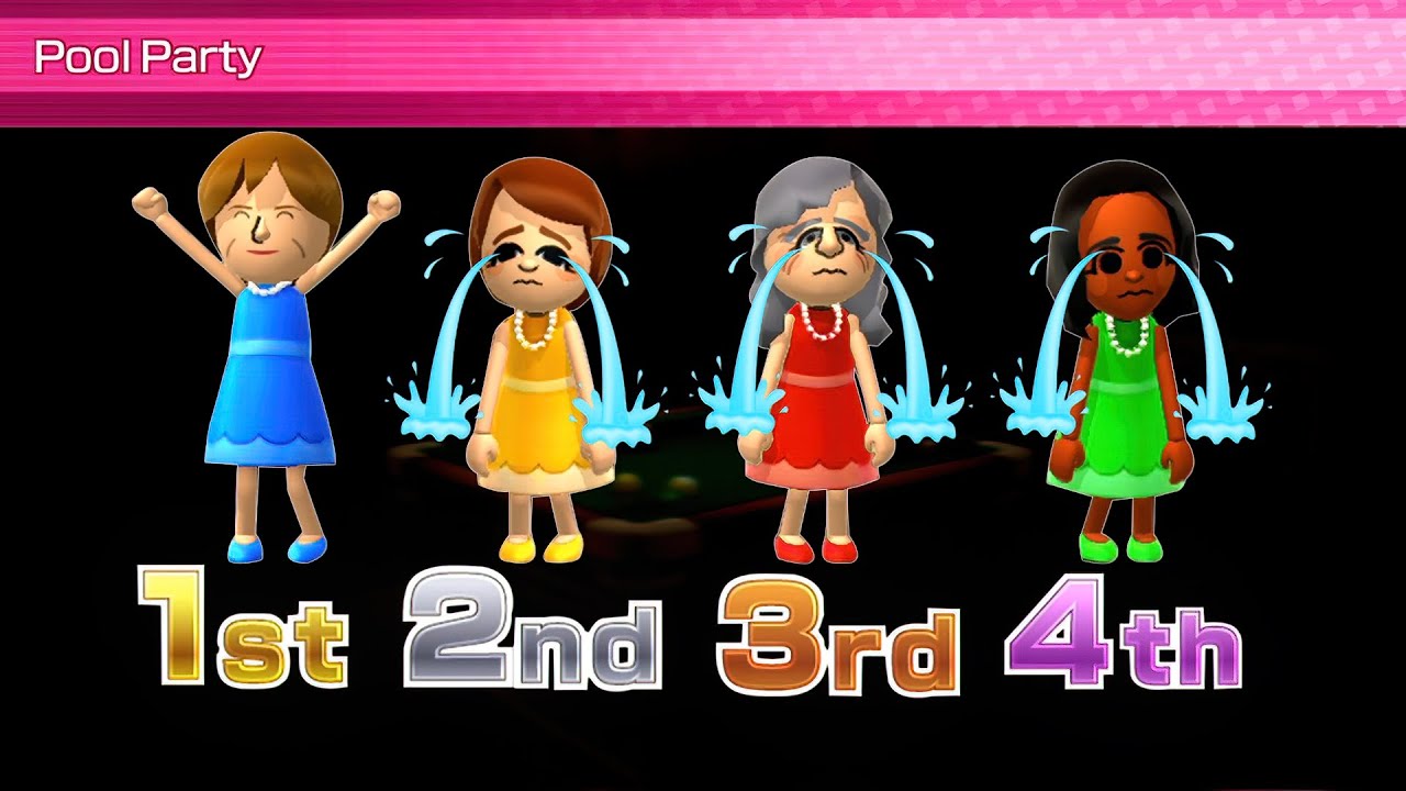 Wii Party U Minigames Special - 20 Rounds of Pool Party Play as Angela Merkel (Hardest Difficulty)