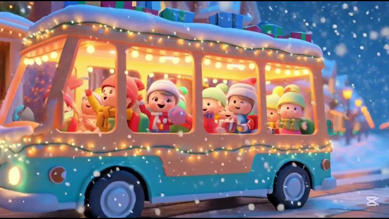 Wheels on the Bus Song – Snow Ride 🚍🎄| 3D Nursery Rhyme