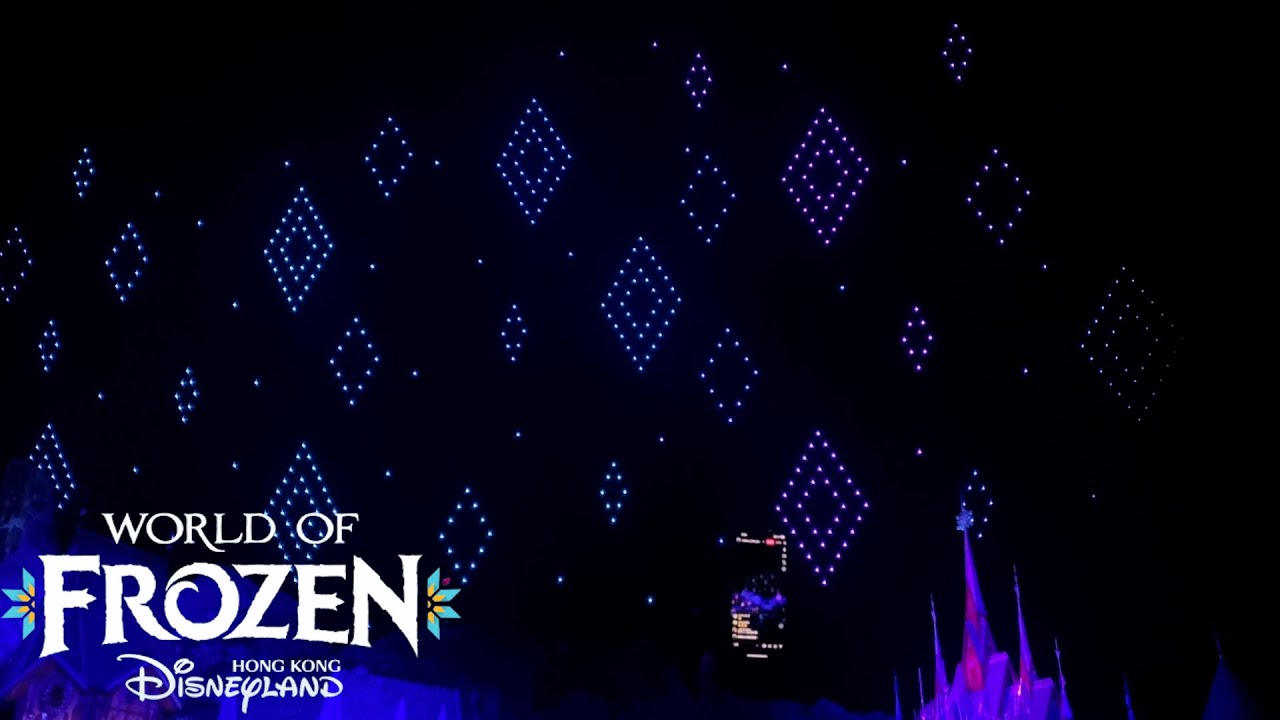 World of Frozen Grand Opening Drone Show Performance (11/16/23) - Hong Kong Disneyland