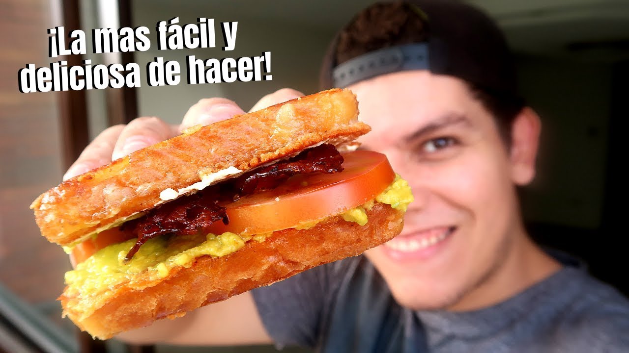 ¡El SÁNDWICH de AGUACATE y TOCINETA mas fácil y delicioso! 🥪 Receta Rápida