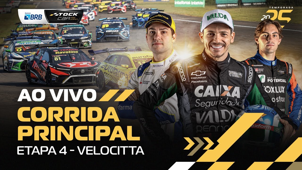 STOCK CAR BRB 2025 AO VIVO | 4ª ETAPA - CORRIDA PRINCIPAL | VELOCITTA - MOGI GUAÇU, SP