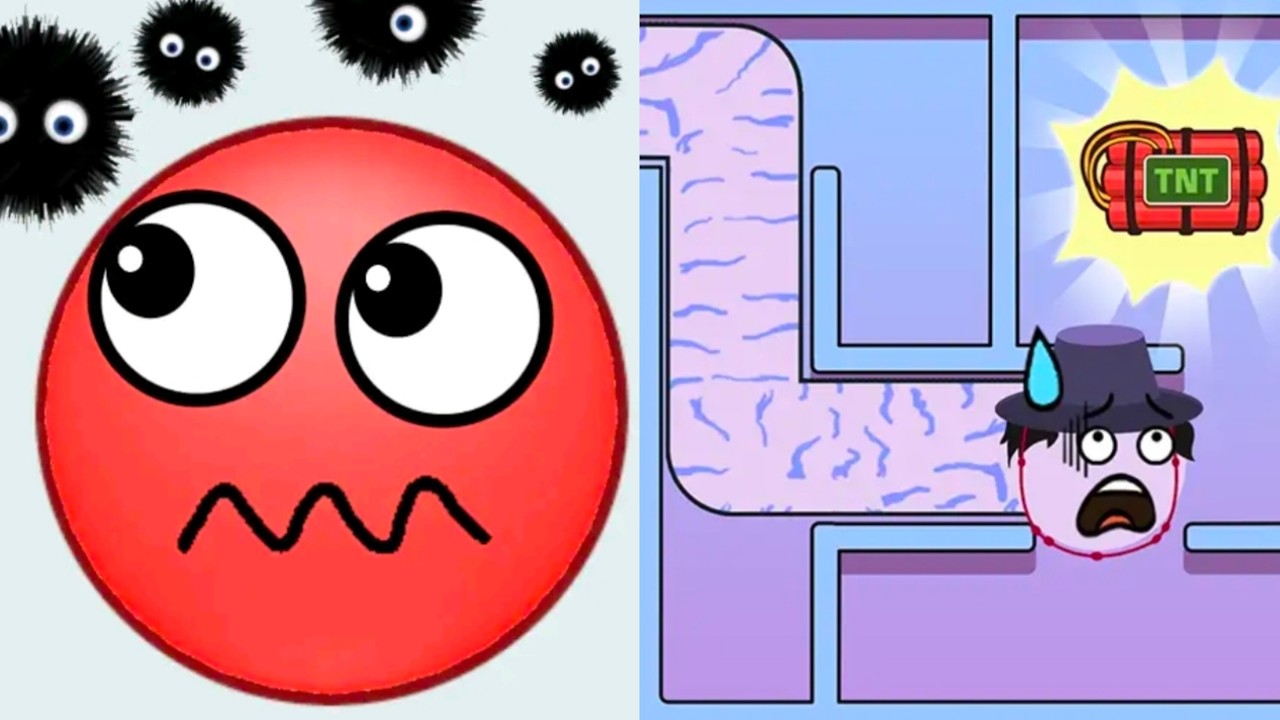 Hide Ball Brain Teaser Games vs Demon Pet Maze Gameplay 1