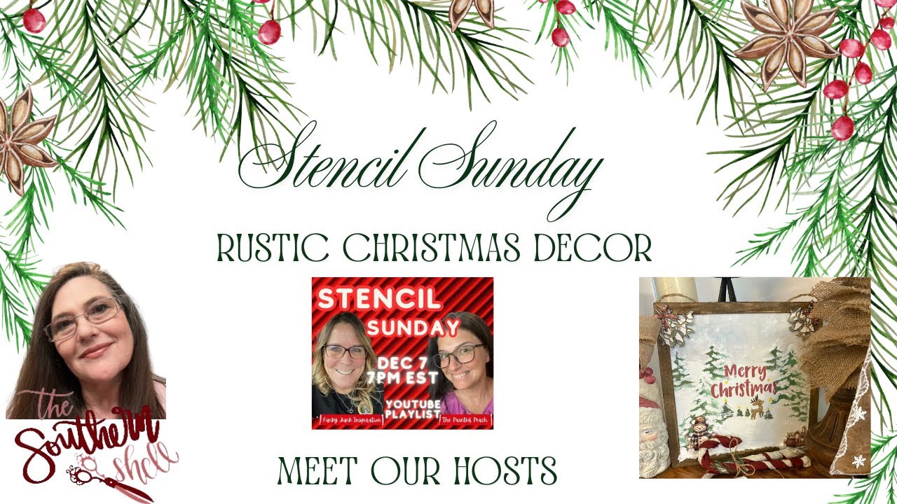 Rustic Christmas Decor Using Stencils