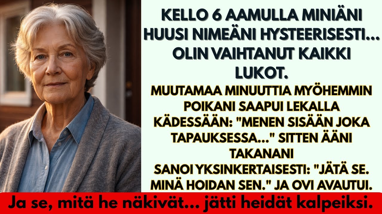 Poikani ja miniäni aikoivat murtaa oveni lekalla... mutta kun avasin sen, he kalpenivat