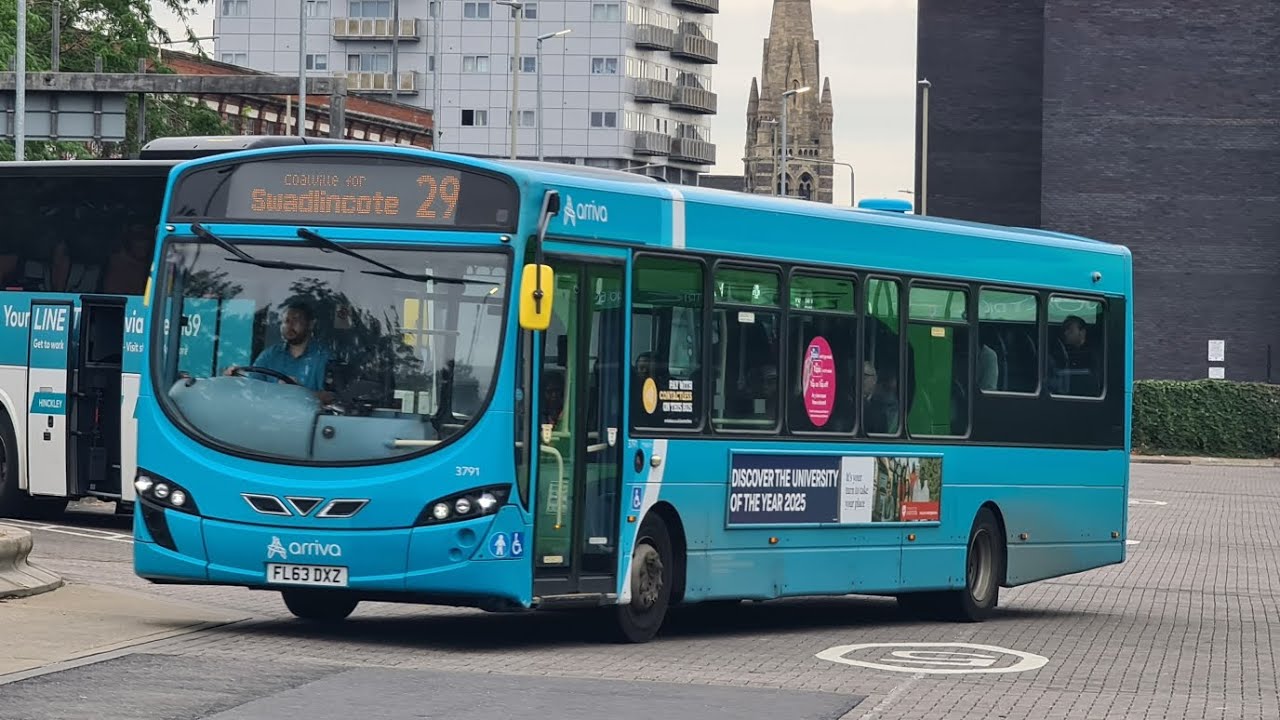*KICKDOWN* Ride on Arriva Midlands' VDL SB200 Wright Pulsar 2, 3791 (FL63 DXZ) - Route 29A