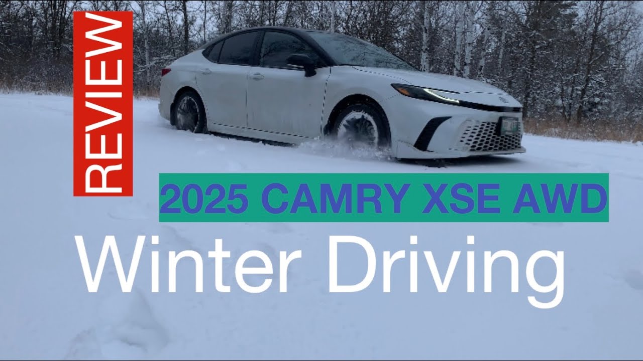 2025 Toyota Camry XSE AWD Winter Tire Driving Review.