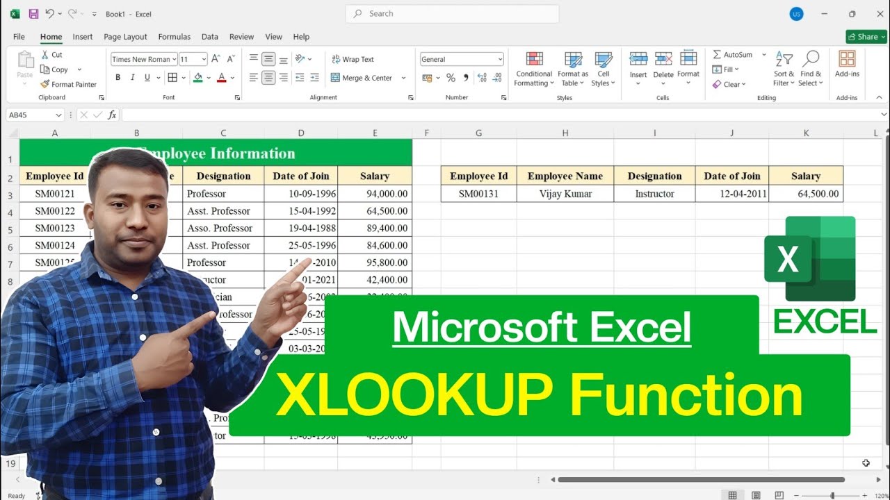 How to use XLOOKUP Function in MS Excel | XLOOKUP Formula in Excel