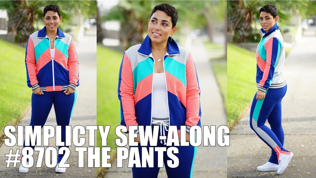 SIMPLICITY PATTERN #8702 TRACKSUIT: LEGGINGS  SEW-ALONG