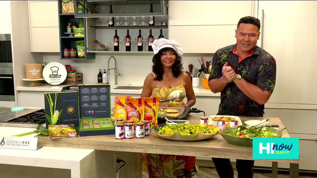 Curry Pancakes, Jasmine Curry Rice & Entertaining Made Easy | HINow Segment | Kai Spices
