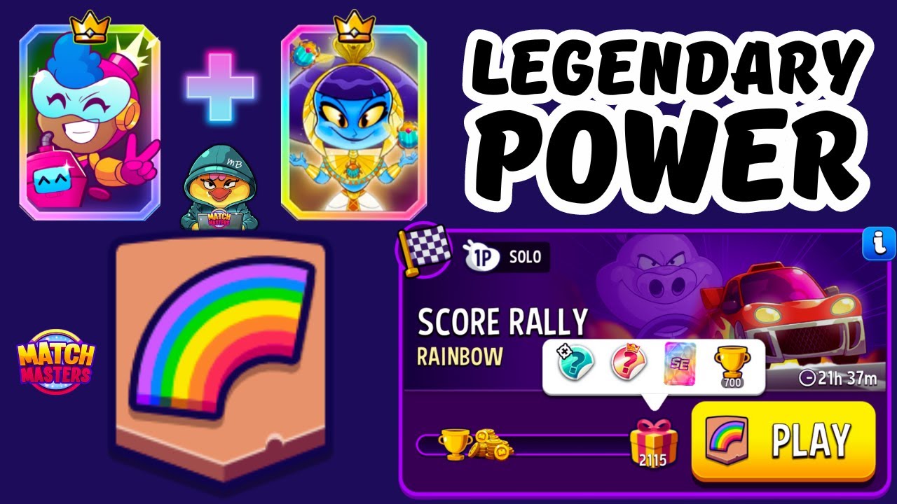 BEST BOOSTERS for Rainbow Solo Challenge Score Rally 2115 points | Match Masters
